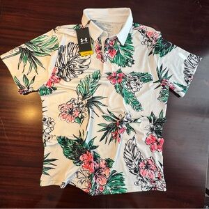 Under Armour Men's Floral Print Golf Shirt - UPF 40 NWT
